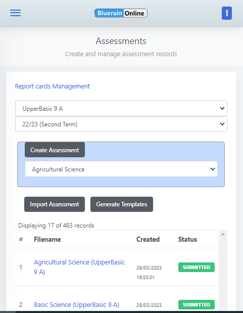 Bluerain School Management Software