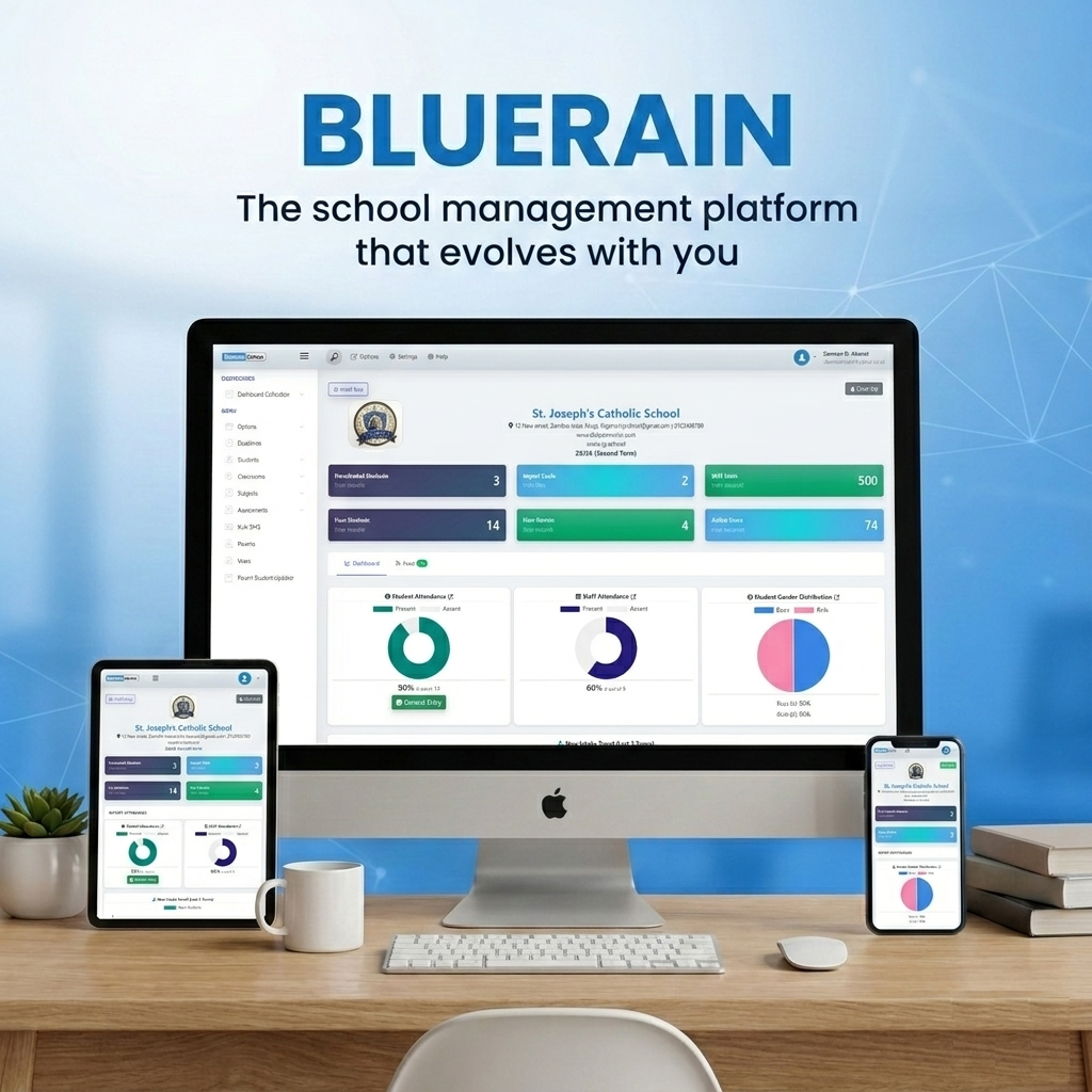 Experience the Bluerain School Management Software in just 5 mins.