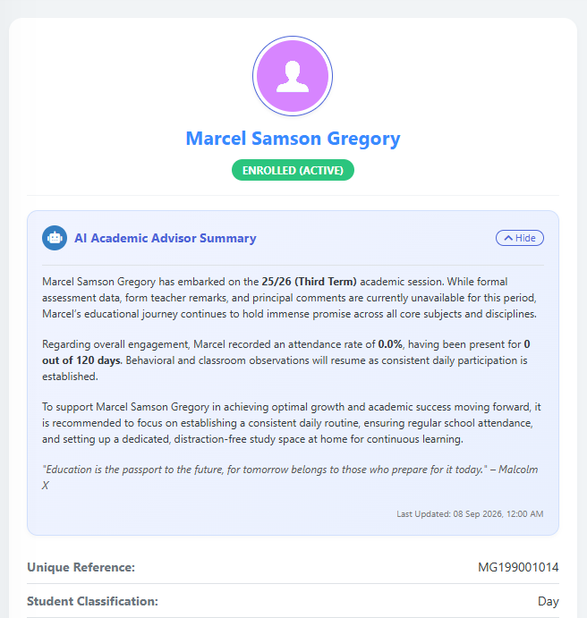 Student AI Performance Insight